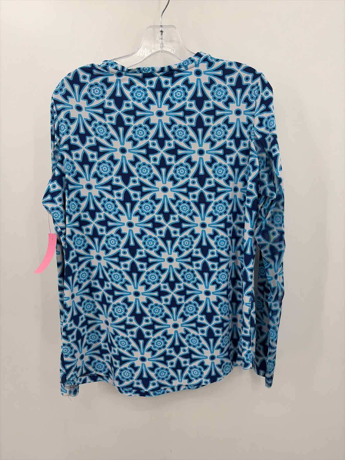 Ibkul Blue Size Large Athletic Long Sleeve | True Fashionistas.