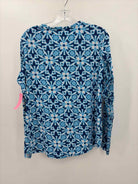 Ibkul Blue Size Large Athletic Long Sleeve | True Fashionistas.