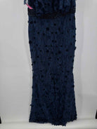 Pre-Owned Mac Duggal Navy Size 16 Lace Gown Long Evening Gown | True Fashionistas.