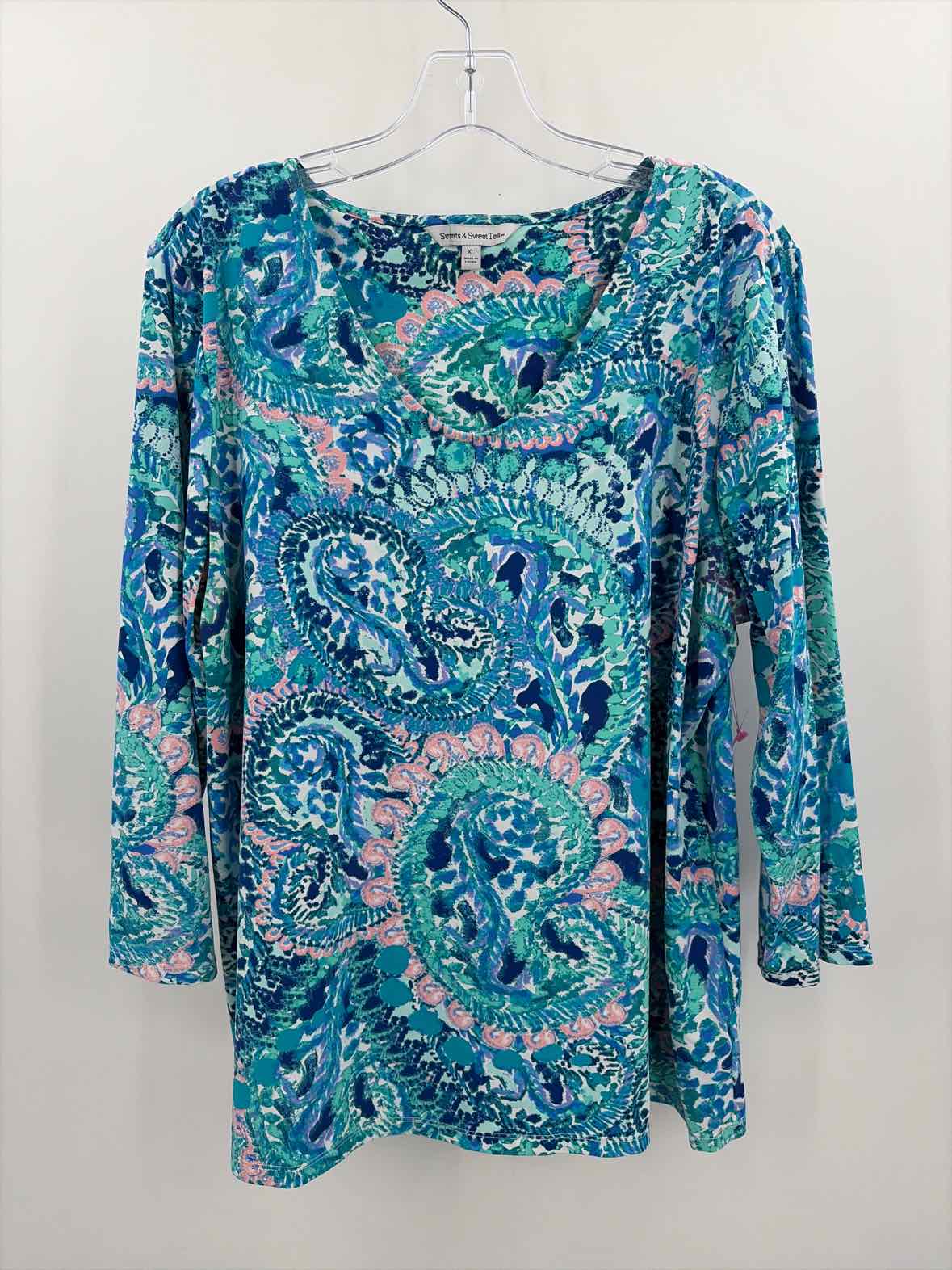 Sunsets & Sweet Tea Blue Size XL 3/4 Sleeve T-shirt | True Fashionistas.