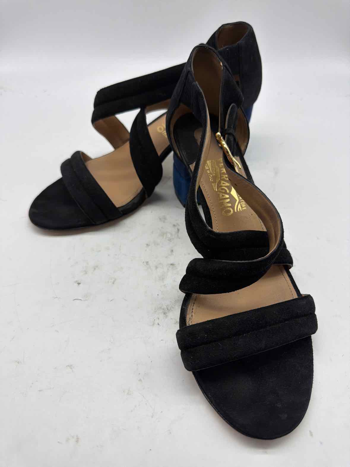 Pre-Owned Salvatore Ferragamo Black Size 10.5 Block Heel Heels | True Fashionistas.