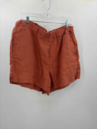 Pre-Owned Lou & Grey Orange Size Large Linen Basic Shorts | True Fashionistas.