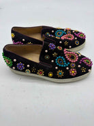 Pre-Owned Christina Love Black Size 6 Beaded Candy Boat Flats | True Fashionistas.