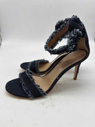 Pre-Owned Gianvito Rossi Blue Size 9 Denim Ankle Strap Heels | True Fashionistas.