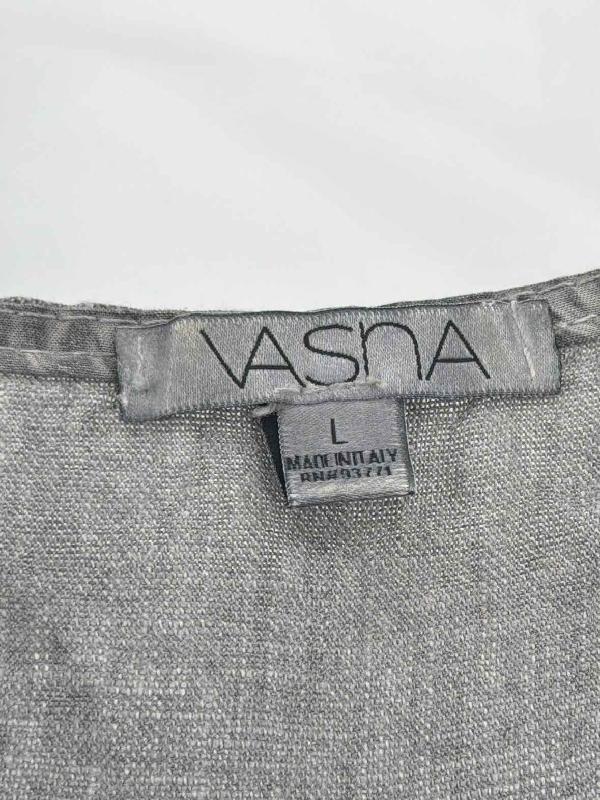 Pre-Owned Vasna Grey Size Large Long Sleeveless Dress | True Fashionistas.