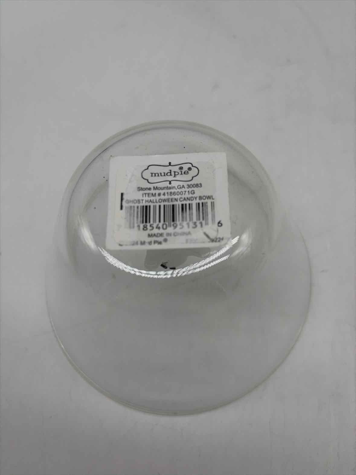 Mud Pie Clear Glass Ghost Candy Bowl Halloween | True Fashionistas.