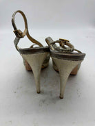 Pre-Owned Jimmy Choo Gold Size 10 Slingback Heels | True Fashionistas.