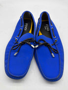 Pre-Owned Fendi Blue 9 Slip On Men's Dress Shoes | True Fashionistas.