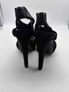 Pre-Owned Diane Von Furstenberg Black Size 7 Glitter Stiletto Heels | True Fashionistas.