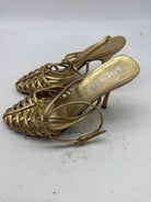 Pre-Owned Prada Gold Size 5.5 Strappy Heels | True Fashionistas.
