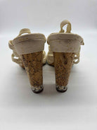 Pre-Owned Chanel Ivory Size 38 Strappy Heels | True Fashionistas.