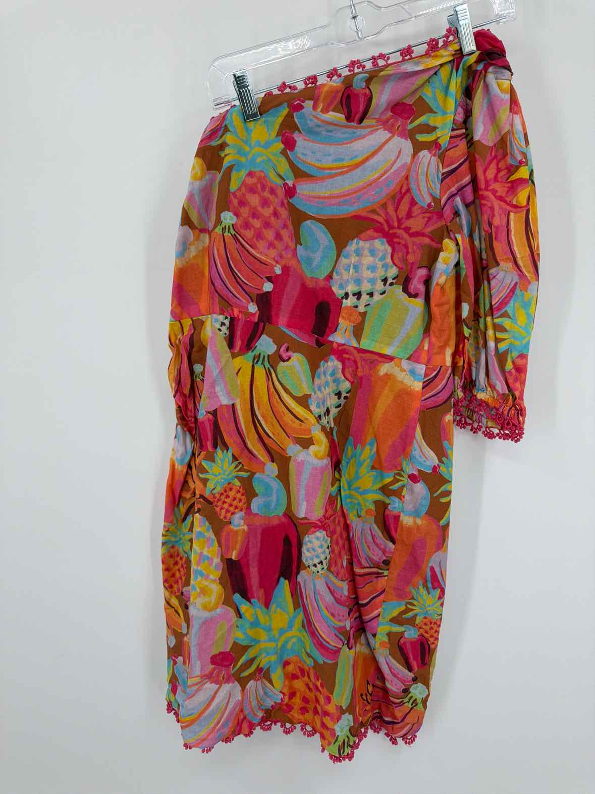 Pre-Owned Farm Rio Pink Size Medium One Shoulder Short Short Sleeve Dress | True Fashionistas.