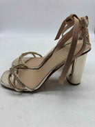 Pre-Owned Christian Dior Gold Size 7 Strappy Heels | True Fashionistas.