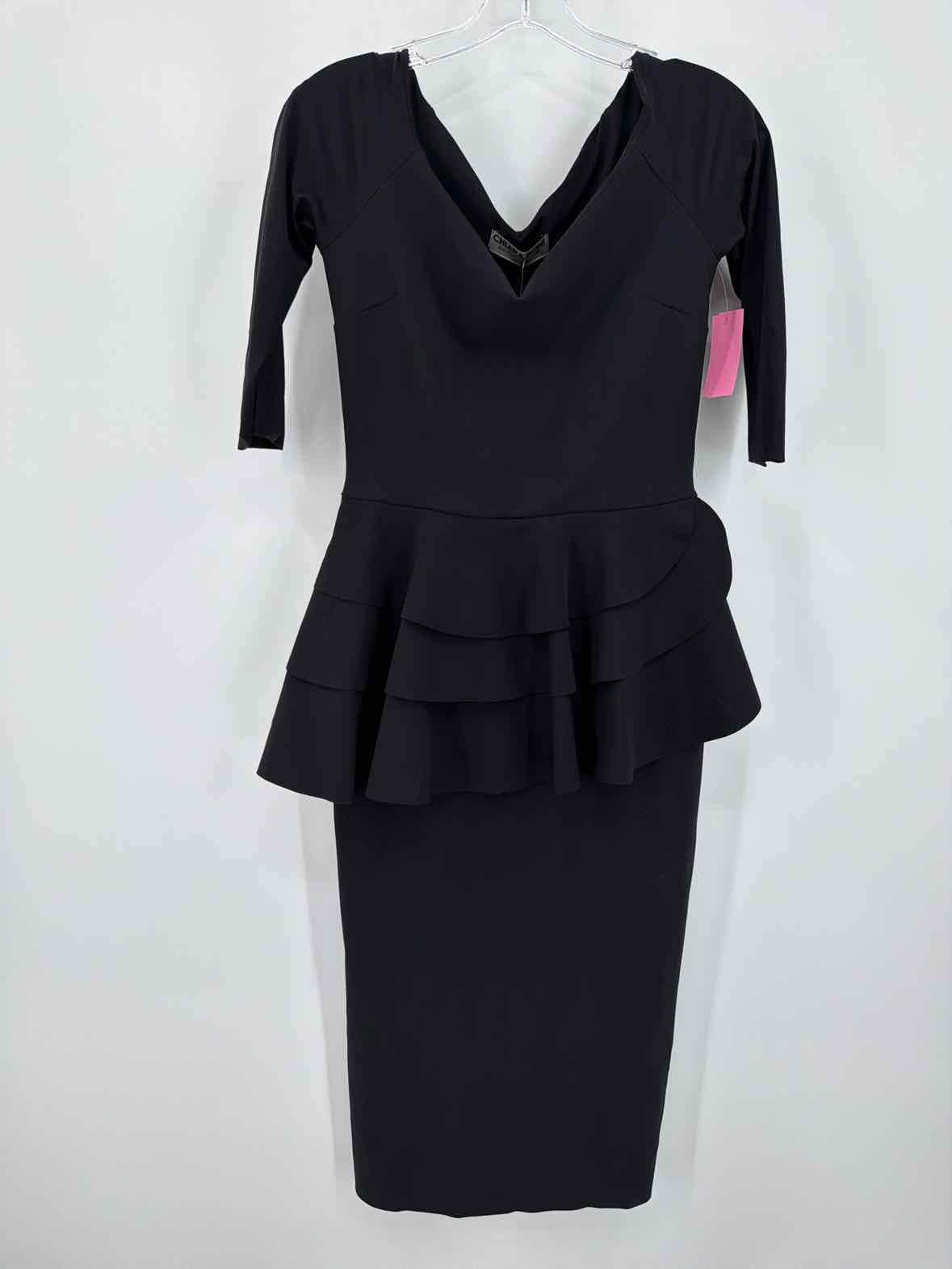 Pre-Owned Chiara Boni Black Size 8 Midi Long Sleeve Dress | True Fashionistas.