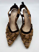 Pre-Owned Fendi Tan Size 37 Slingback Heels | True Fashionistas.