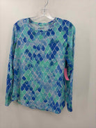Ibkul Blue Size Large Athletic Long Sleeve | True Fashionistas.