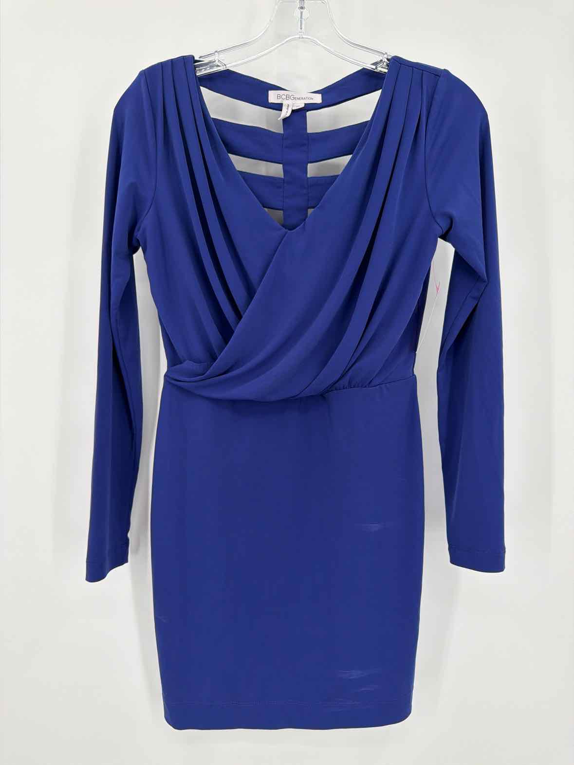 Pre-Owned BCBG Generation Blue Size XS Short Long Sleeve Dress | True Fashionistas.