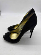 Pre-Owned Tom Ford Black Size 10.5 Peep Toe Heels | True Fashionistas.