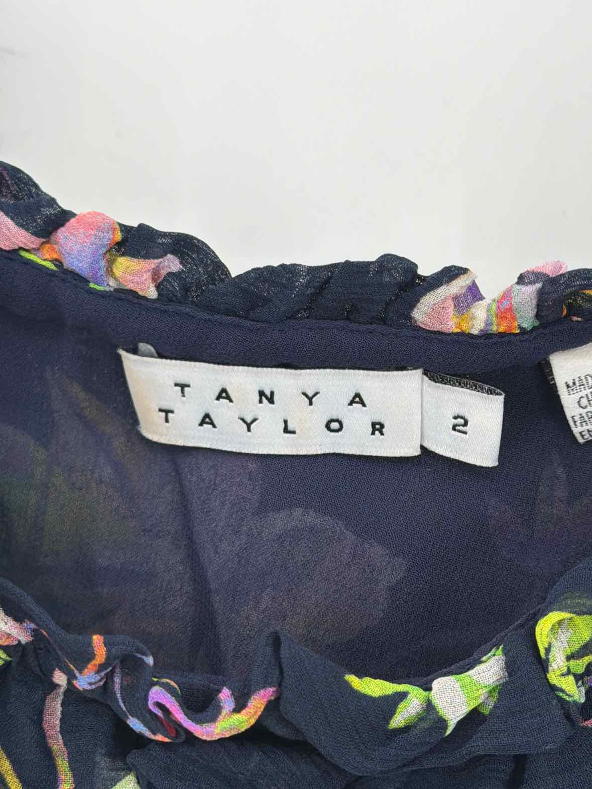 Pre-Owned Tanya Taylor Navy Size 2 Blouse | True Fashionistas.