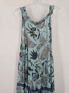 Pre-Owned Omika Blue Size Large Long Sleeveless Dress | True Fashionistas.