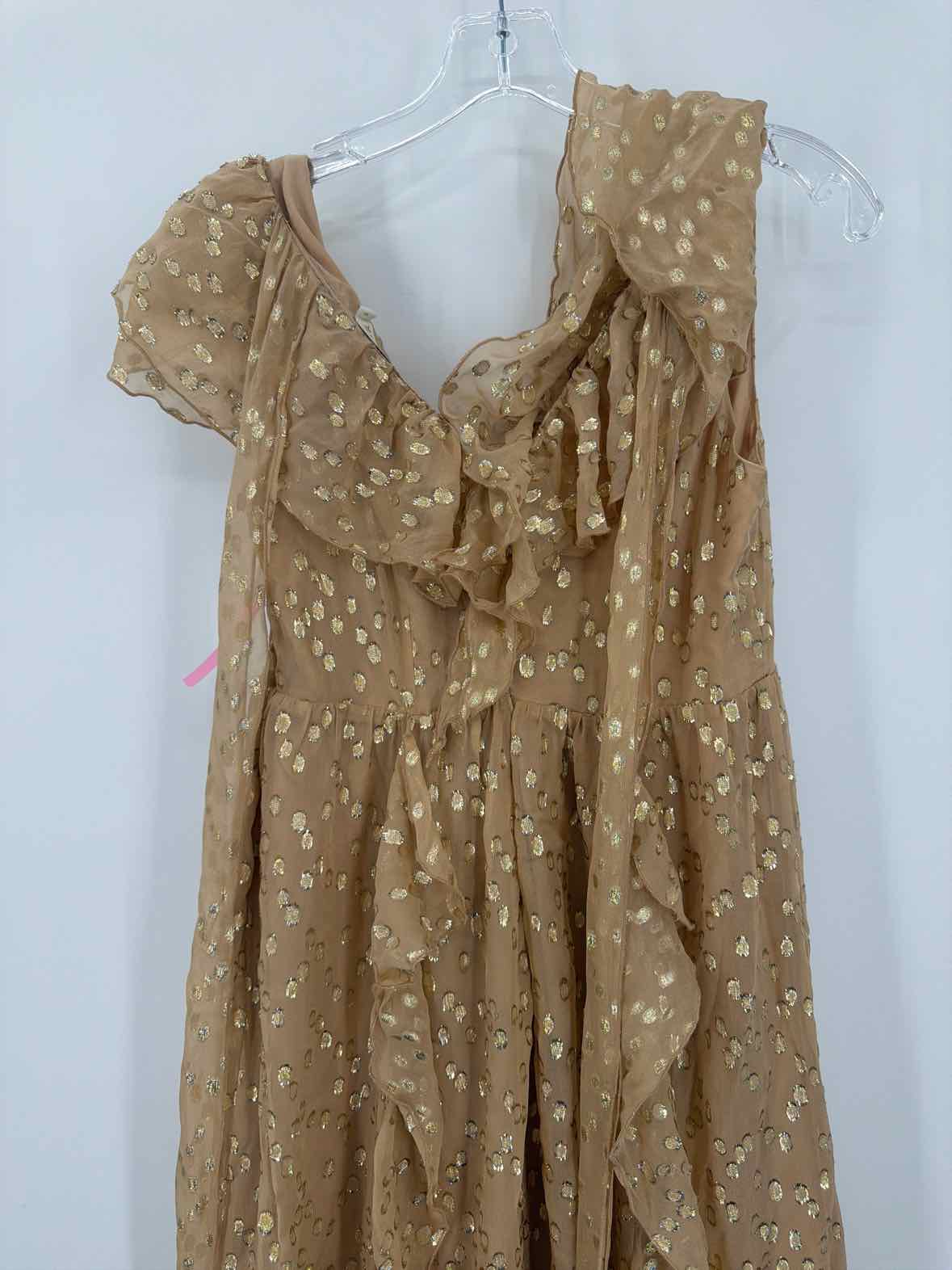 Pre-Owned Marie Oliver Gold Size 0 Long Sleeveless Dress | True Fashionistas.