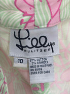 Pre-Owned Lilly Pulitzer Green Size 10 Vintage Printed Pants | True Fashionistas.