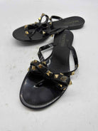 Pre-Owned Valentino Black Size 6 Jelly Rockstud Thong Sandals | True Fashionistas.