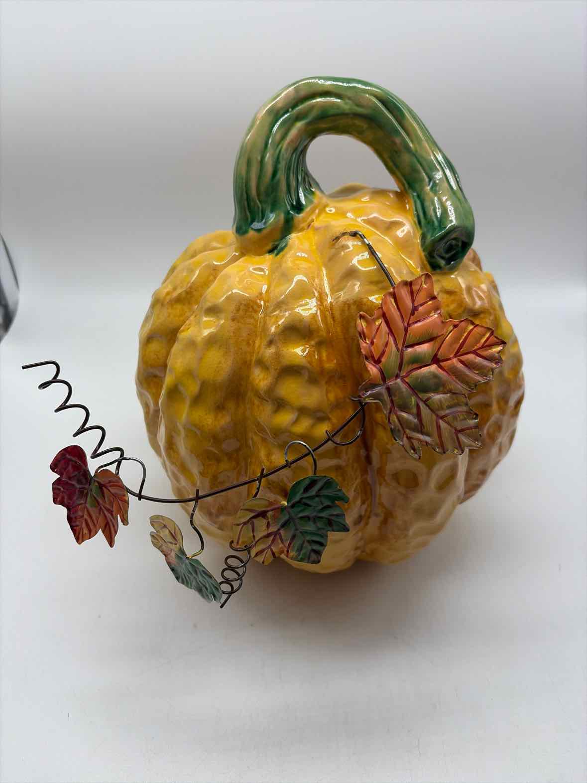 Yellow Ceramic Fall Pumkin | True Fashionistas.