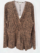 Pre-Owned H Halston Brown Size XL Blouse | True Fashionistas.