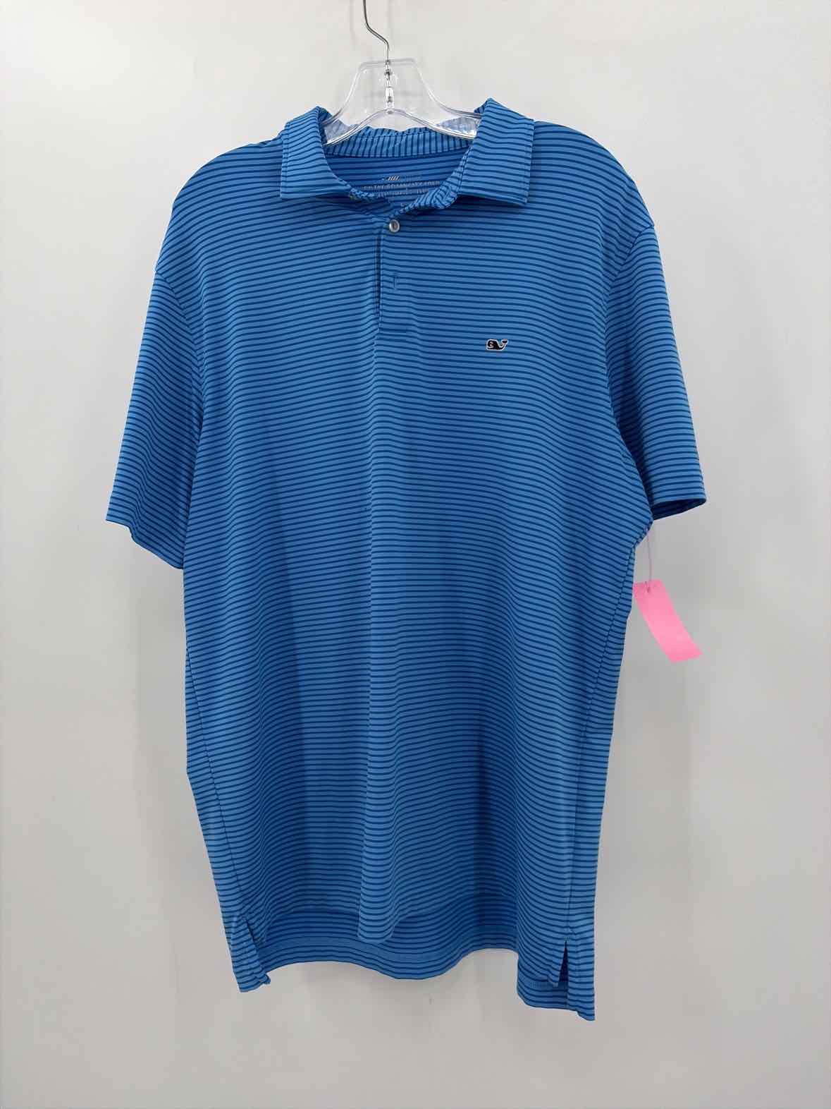 Vineyard Vines Blue Stripe Size Large Men's Polo Shirt | True Fashionistas.