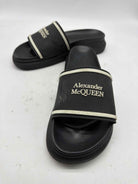 Pre-Owned Alexander McQueen Black Size 40 Slide Sandals | True Fashionistas.
