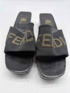 Pre-Owned Fendi Black Size 11 Wood Mule Sandals | True Fashionistas.