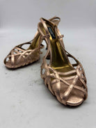 Pre-Owned Dolce & Gabbana Gold Size 6 Strappy Heels | True Fashionistas.
