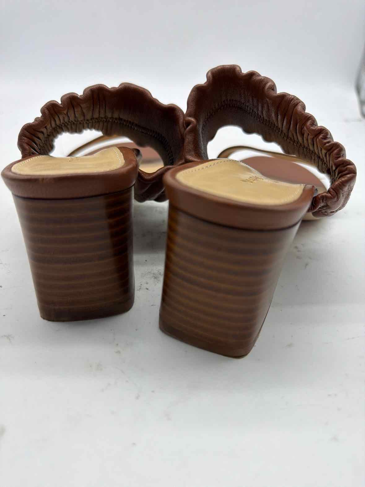 Pre-Owned Marion Parke Tan Size 7 Mule Heels | True Fashionistas.