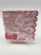 Pink Toile Paper Cocktail Napkins | True Fashionistas.