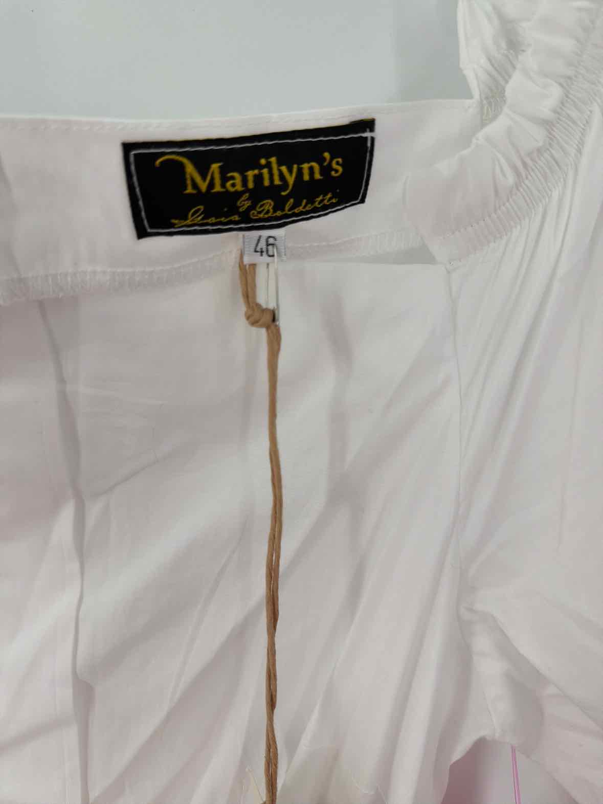 Pre-Owned Marilyn's White Size 46 Long Short Sleeve Dress | True Fashionistas.