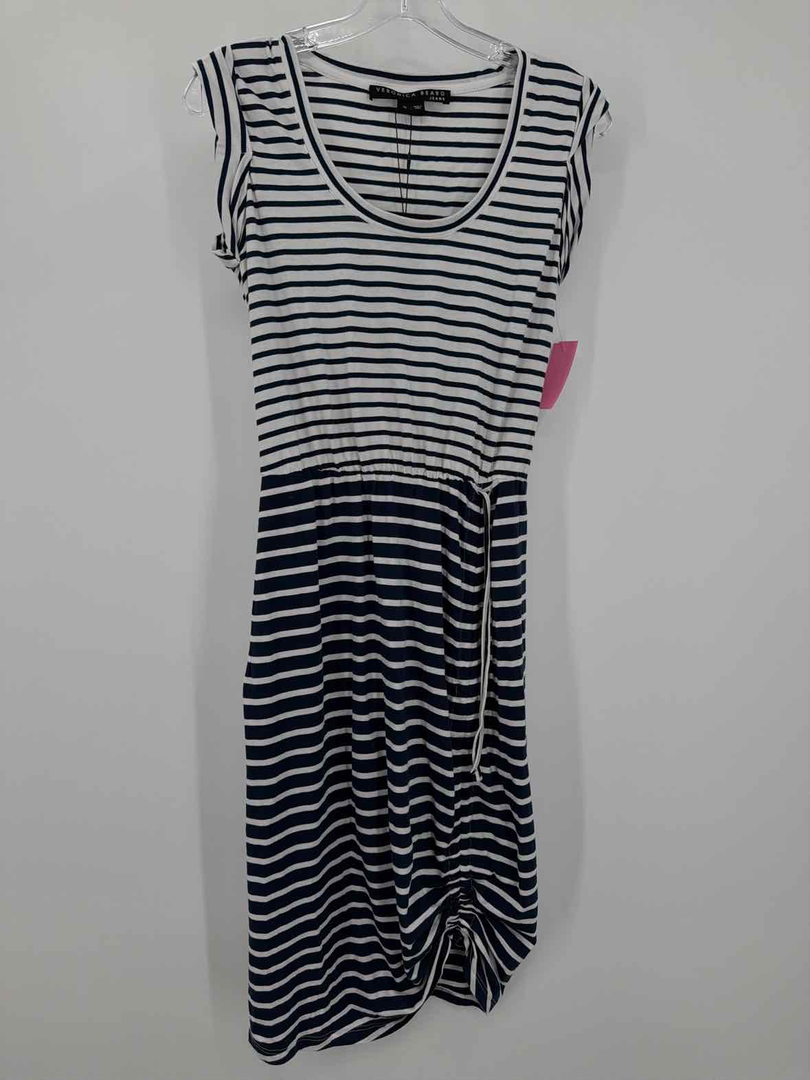 Pre-Owned Veronica Beard Navy Size XS Stripe Short Sleeveless Dress | True Fashionistas.