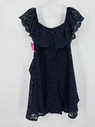 Pre-Owned Xtraordinary Navy Size 11 Lace Short Sleeveless Dress | True Fashionistas.