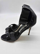 Pre-Owned Manolo Blahnik Black Size 39 Ankle Strap Heels | True Fashionistas.