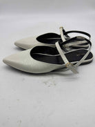 Pre-Owned Celine White Size 9 Slingback Flats | True Fashionistas.