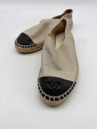 Pre-Owned Chanel Tan Size 35 Espadrille Slip On Flats | True Fashionistas.