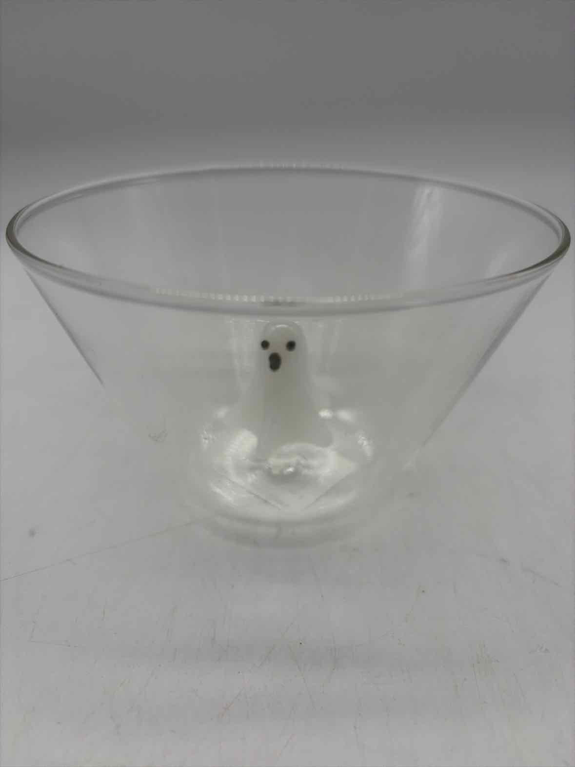 Mud Pie Clear Glass Ghost Candy Bowl Halloween | True Fashionistas.