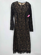 Pre-Owned Michael Kors Collection Black Size 4 Lace Midi Long Sleeve Dress | True Fashionistas.