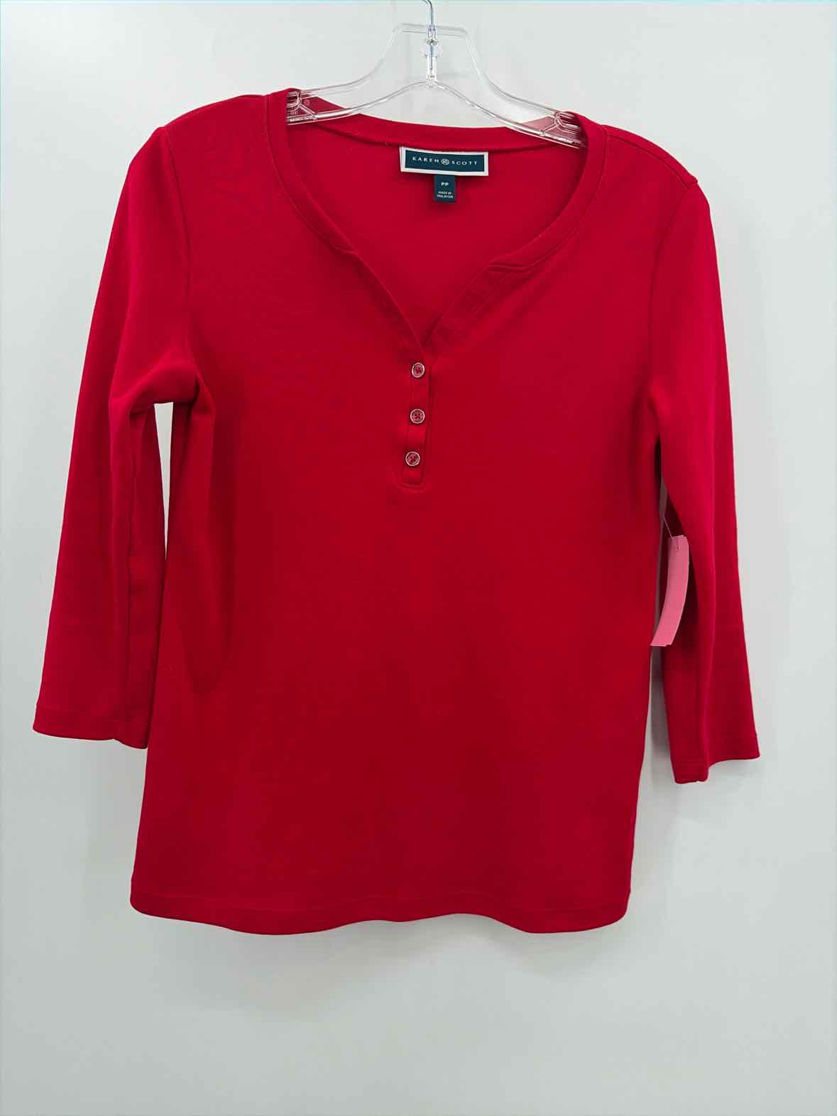 Karen Scott Red Size Small P Blouse | True Fashionistas.