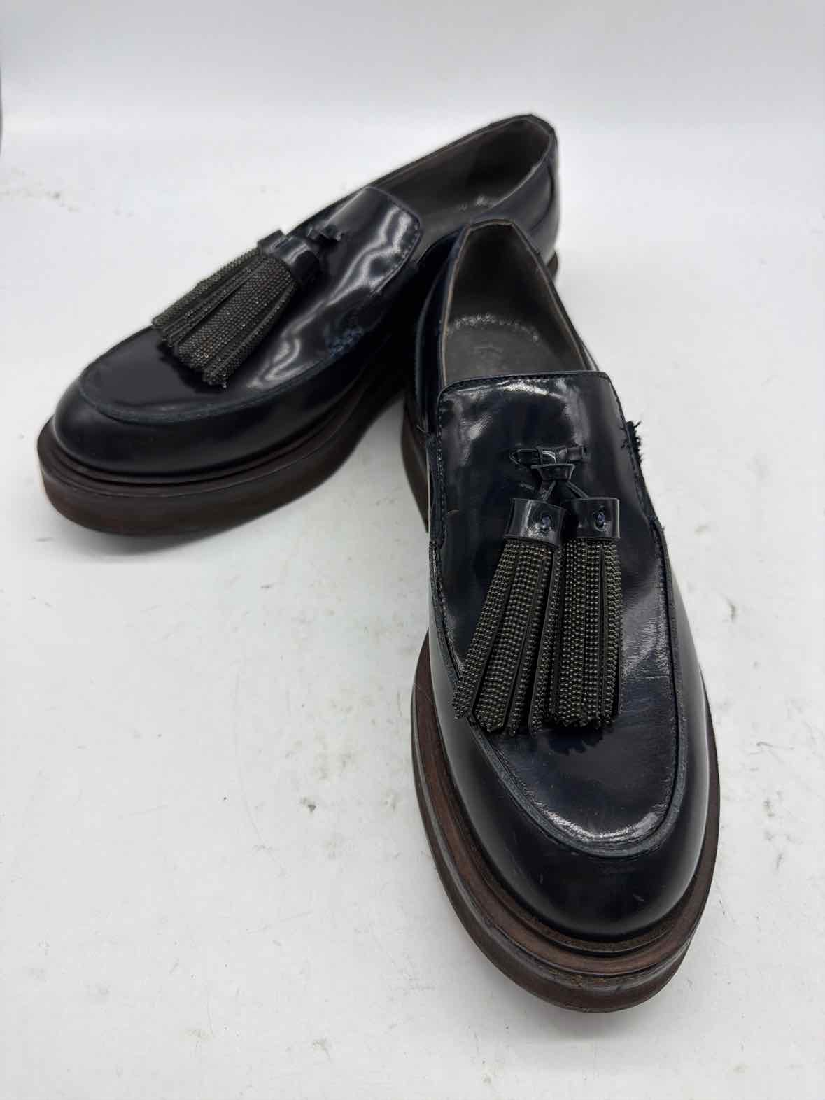 Pre-Owned Brunello Cucinelli Grey Size 7 Slip On Flats | True Fashionistas.