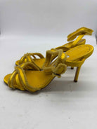 Pre-Owned Manolo Blahnik Yellow Size 38.5 Strappy Heels | True Fashionistas.