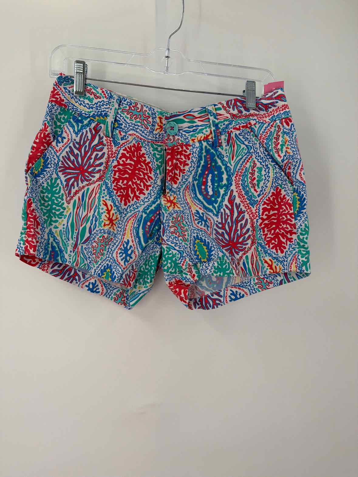 Pre-Owned Lilly Pulitzer Blue Size 0 Callahan Printed Shorts | True Fashionistas.