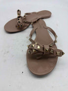 Pre-Owned Valentino Tan Size 36 Jelly Rockstud Thong Sandals | True Fashionistas.