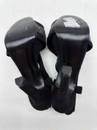 Pre-Owned Diane Von Furstenberg Black Size 7 Glitter Stiletto Heels | True Fashionistas.