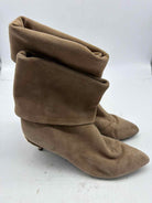 Pre-Owned Louis Vuitton Tan Size 6.5 Suede Ankle Boots | True Fashionistas.
